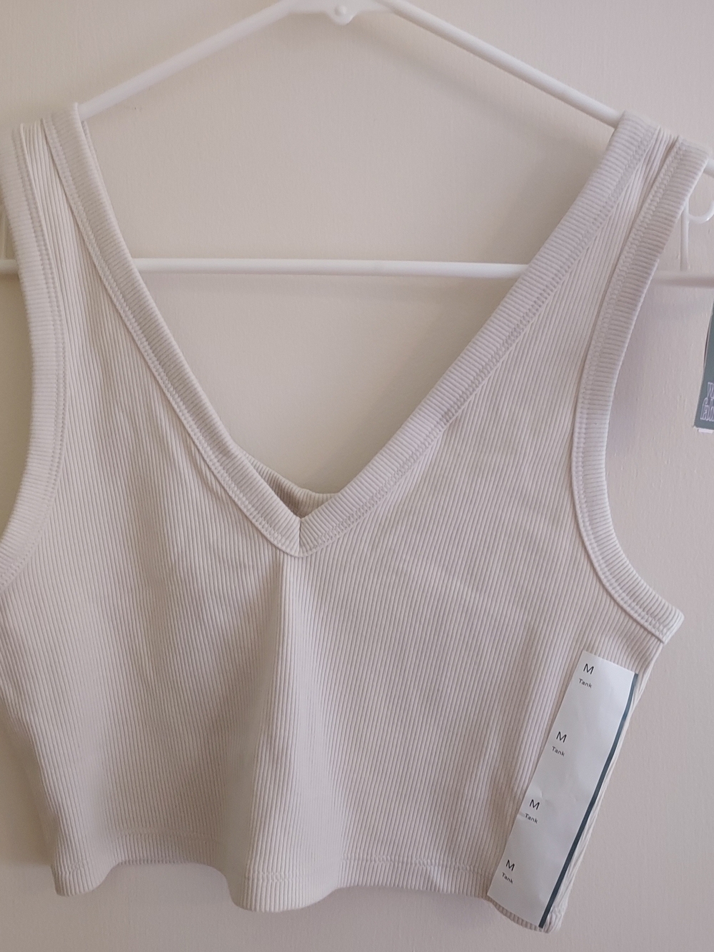 wild fable Reversible Ribbed Cropped Tank Top - Cream, Wear 2 Ways! NWTs